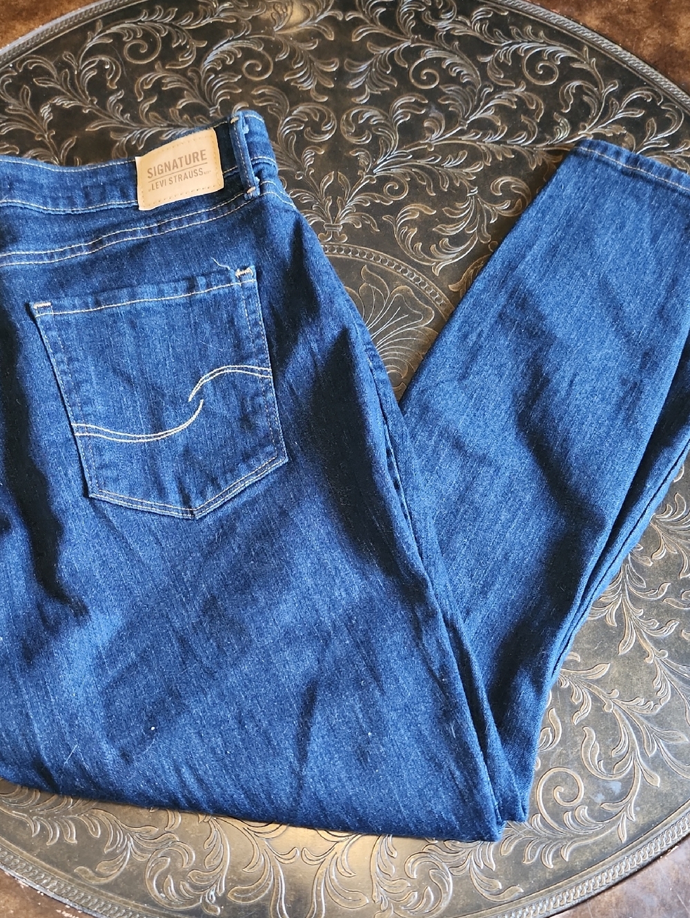 Signature by Levi Strauss Blue Denim Jeans Sz 34 X 30